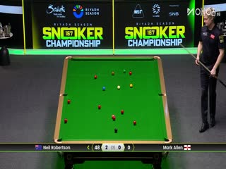 斯诺克利雅得狂欢季沙特大师赛半决赛 马克·艾伦1-4尼尔·罗伯逊 20251121