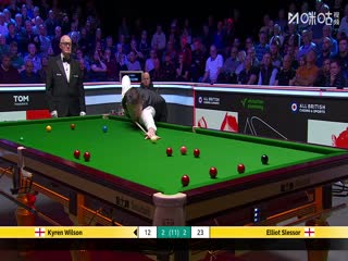 斯诺克英锦赛正赛32进16轮次 凯伦·威尔逊4-6埃利奥特·斯莱塞 20251203